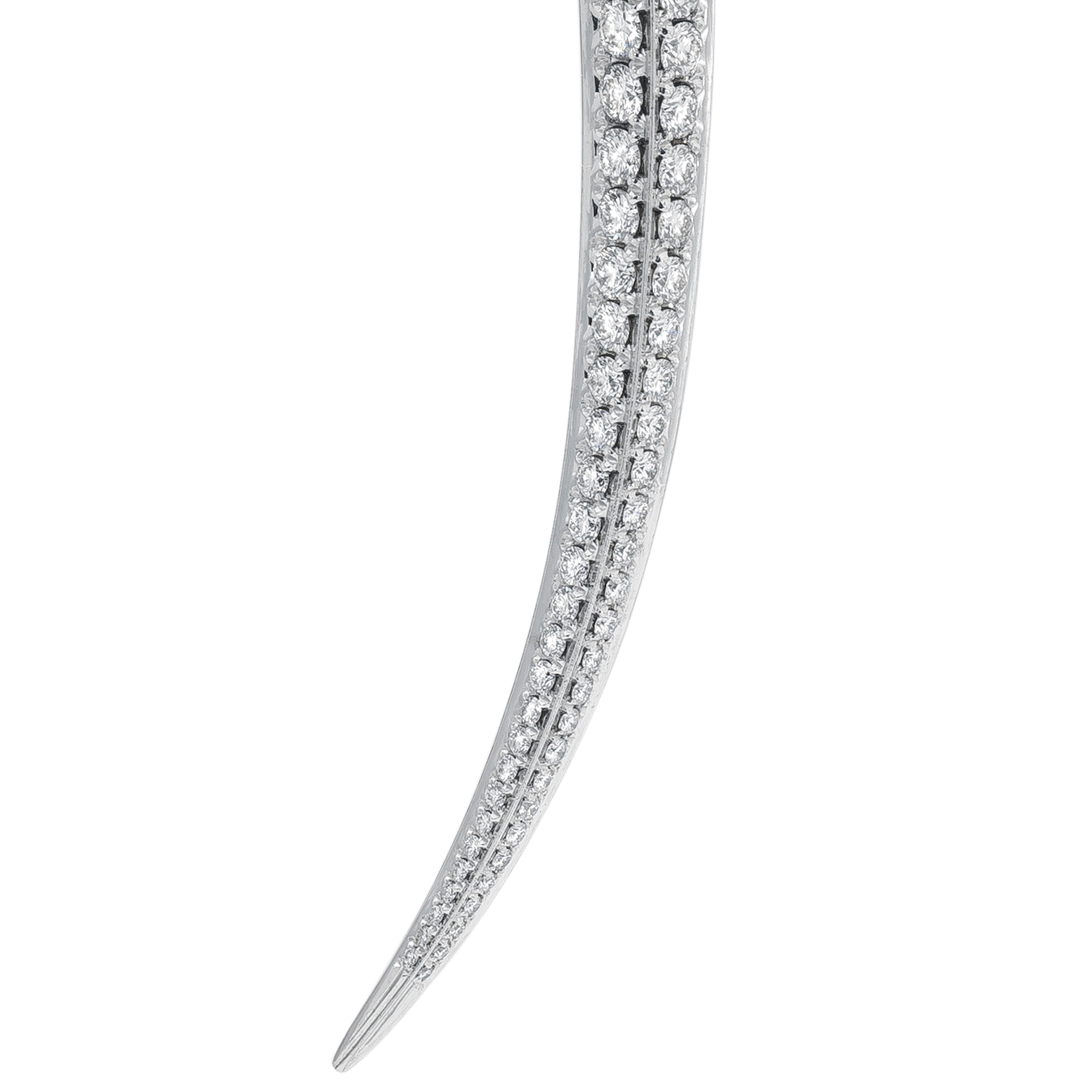 Feine große Halskette aus 18 Karat Weißgold mit 2,64 Karat Diamanten (Art déco) im Angebot