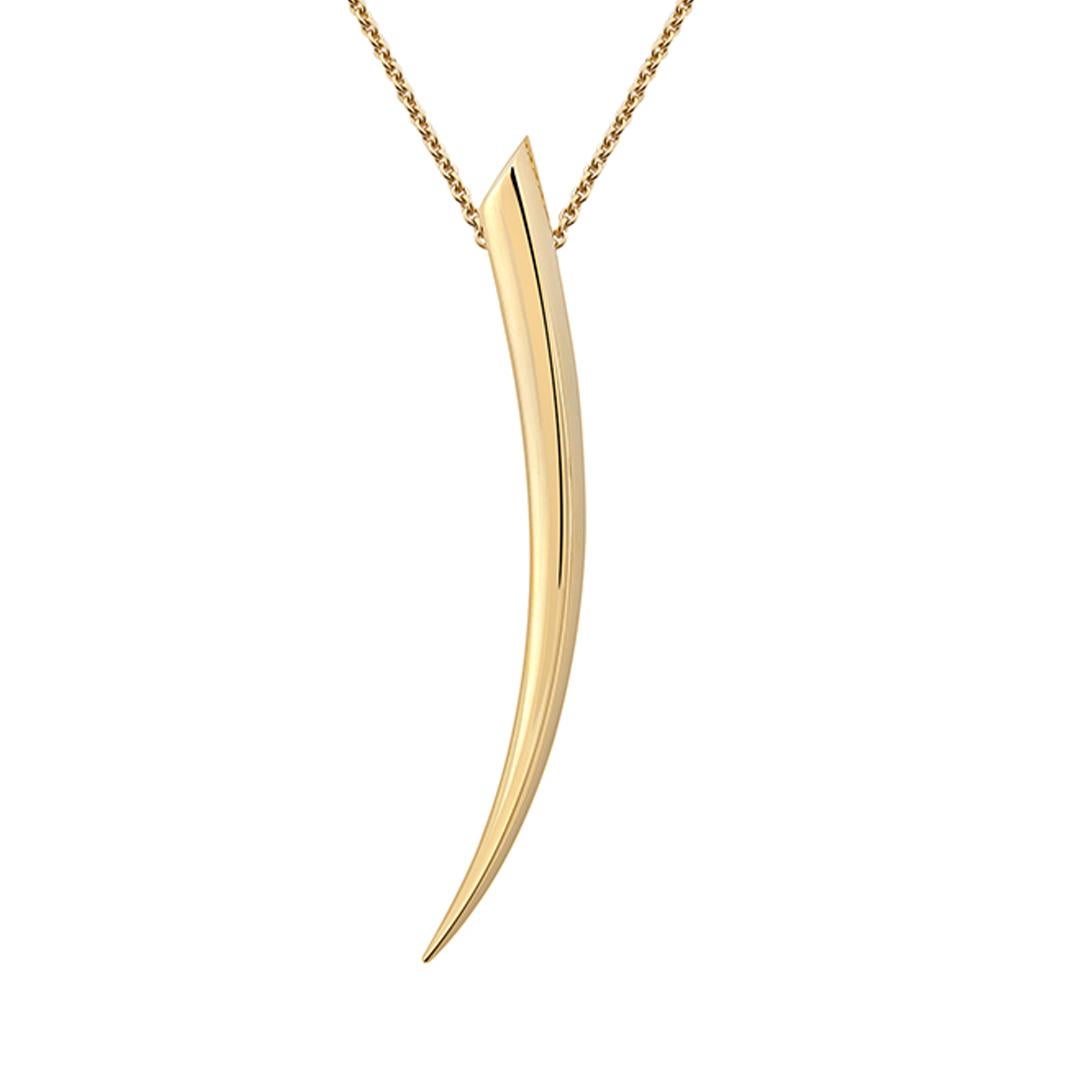 Art Deco Sabre Fine Large Necklace 18ct Yellow Gold For Sale