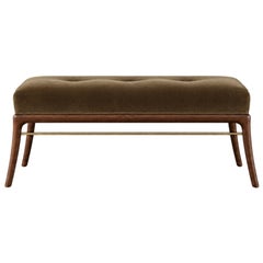 Sabre Leg Bench Series 48 in Special Walnut by Stamford Modern