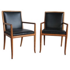 Vintage Sabre Leg Dining Chairs with Arms by T.H.Robsjohn-Gibbings for Widdicomb