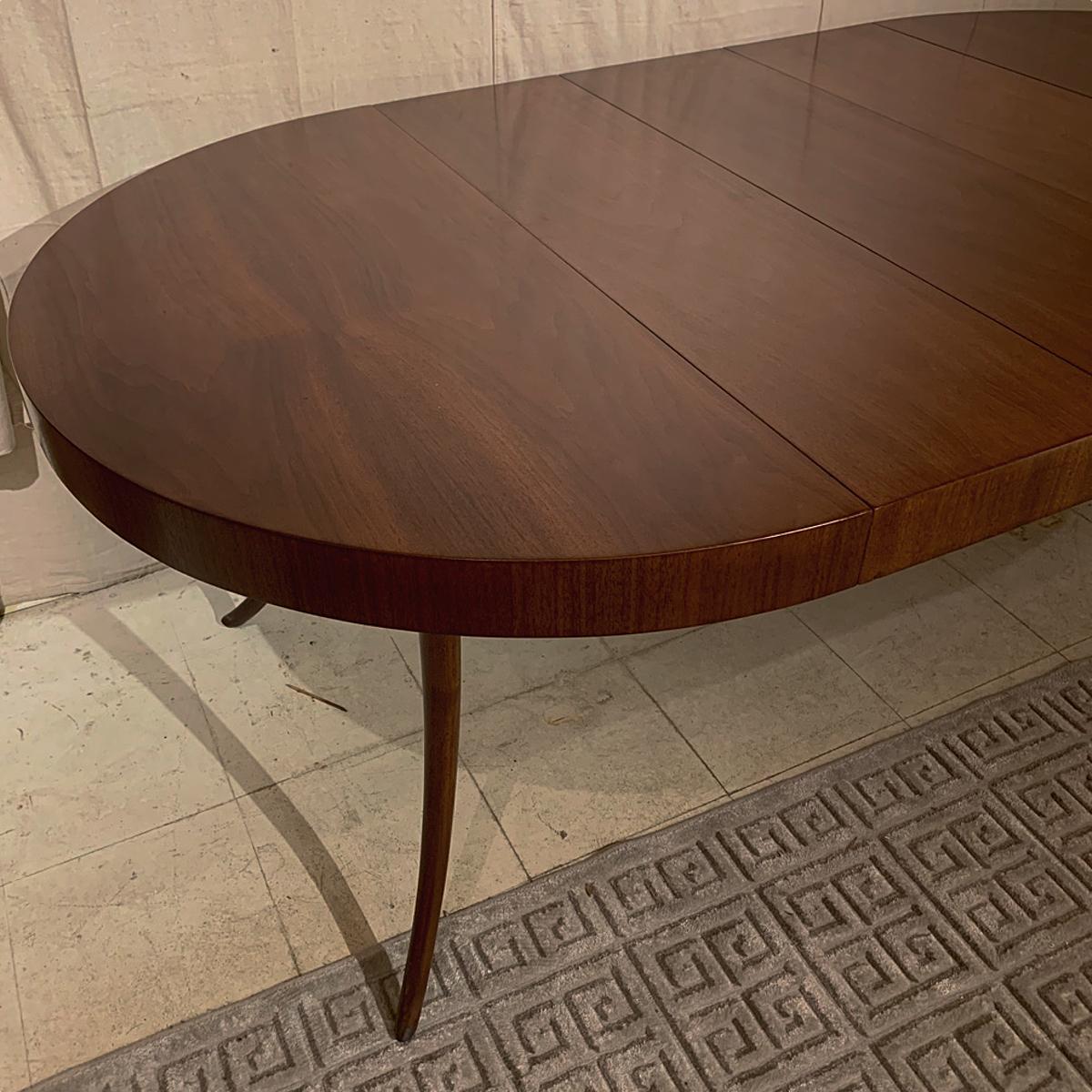 Mid-Century Modern Sabre Leg Klismos Dining Table T.H. Robsjohn-Gibbings /Widdicomb Oval or Round