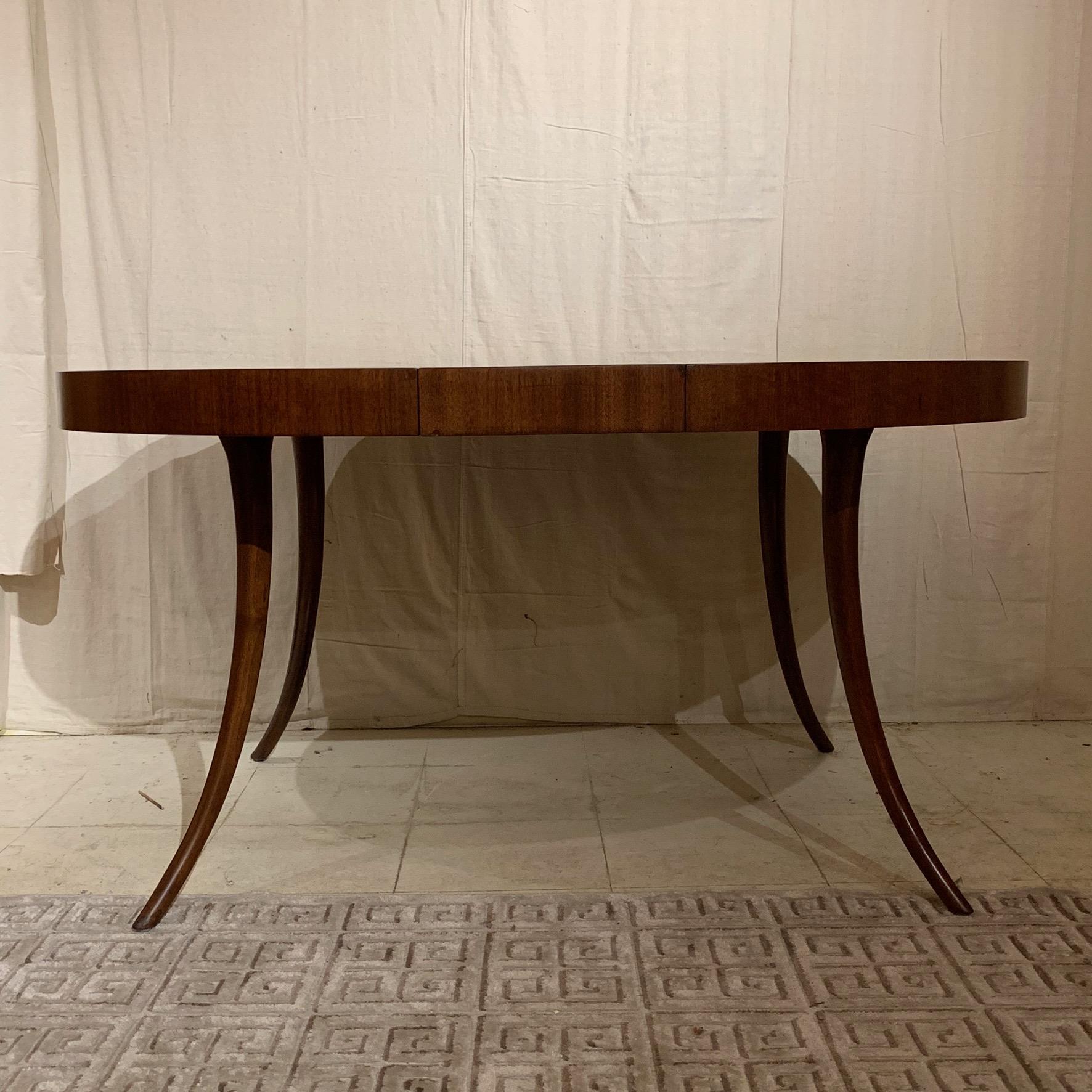 Sabre Leg Klismos Dining Table T.H. Robsjohn-Gibbings /Widdicomb Oval or Round In Excellent Condition In Hudson, NY