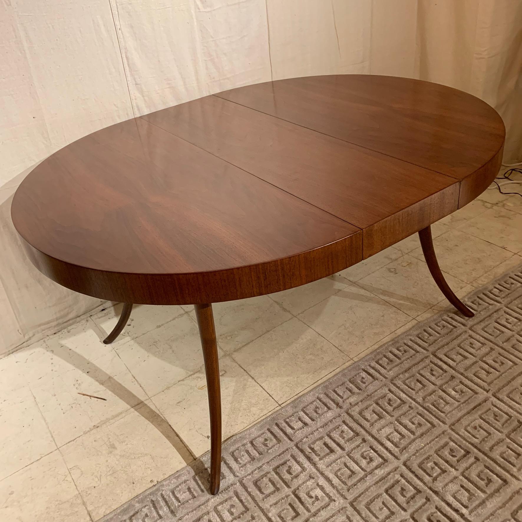 20th Century Sabre Leg Klismos Dining Table T.H. Robsjohn-Gibbings /Widdicomb Oval or Round