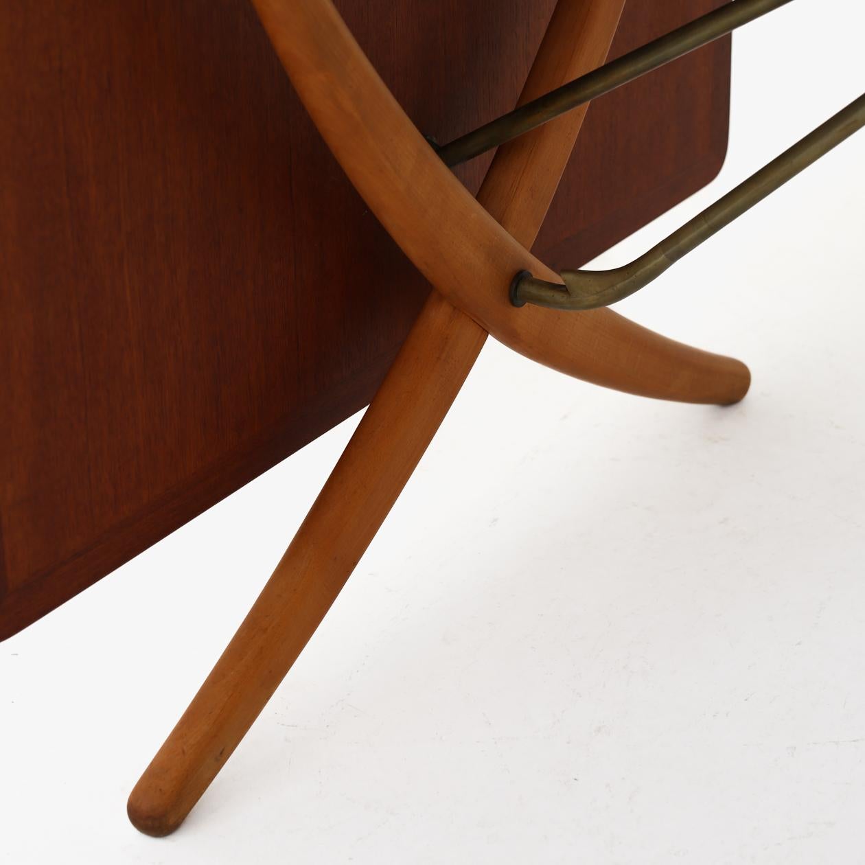 Danish Sabre-Legged Dining Table by Hans J. Wegner