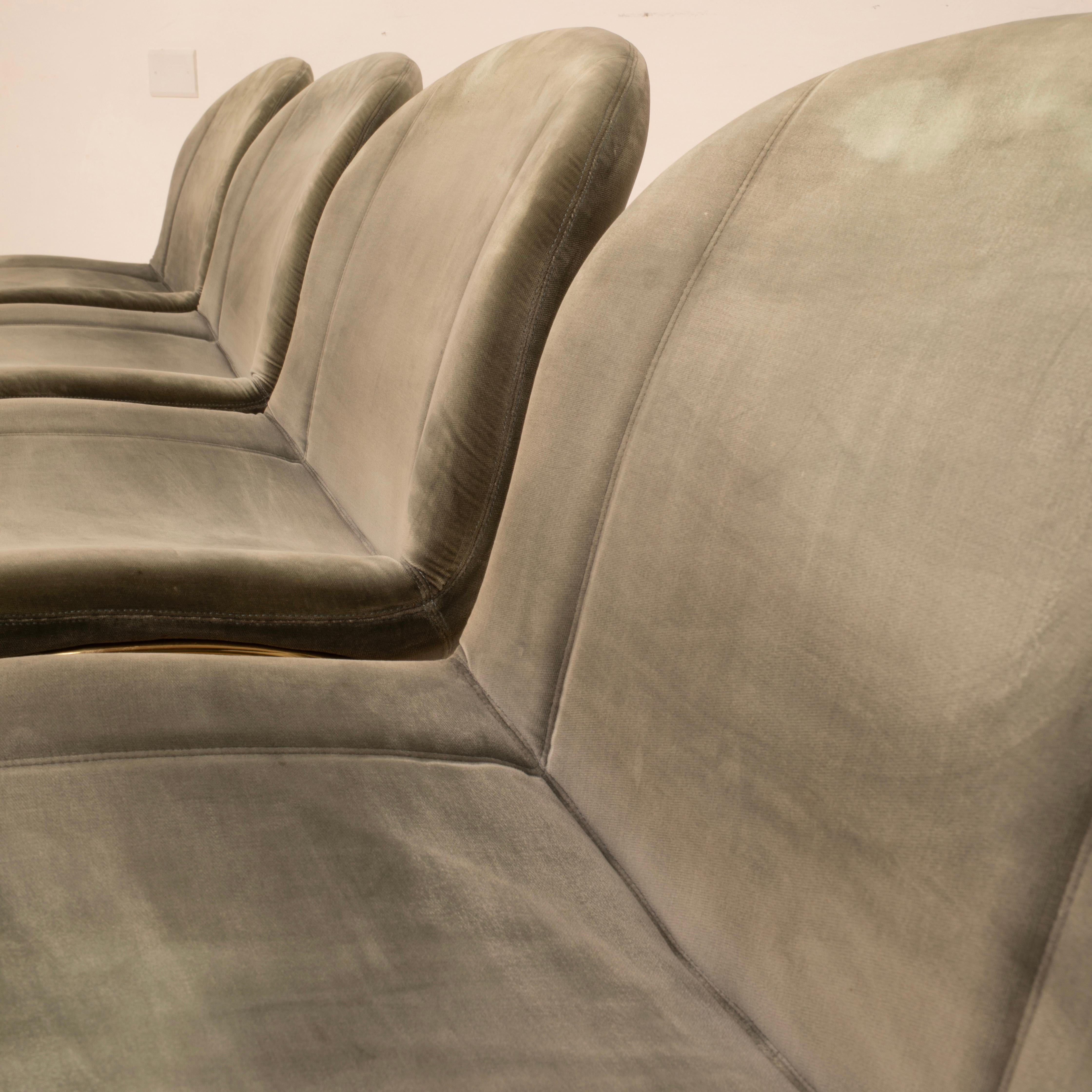 Sabrina Brass Chairs Limited Edition by Giorgio Rinaldi for RIMa Padova 1970 For Sale 5