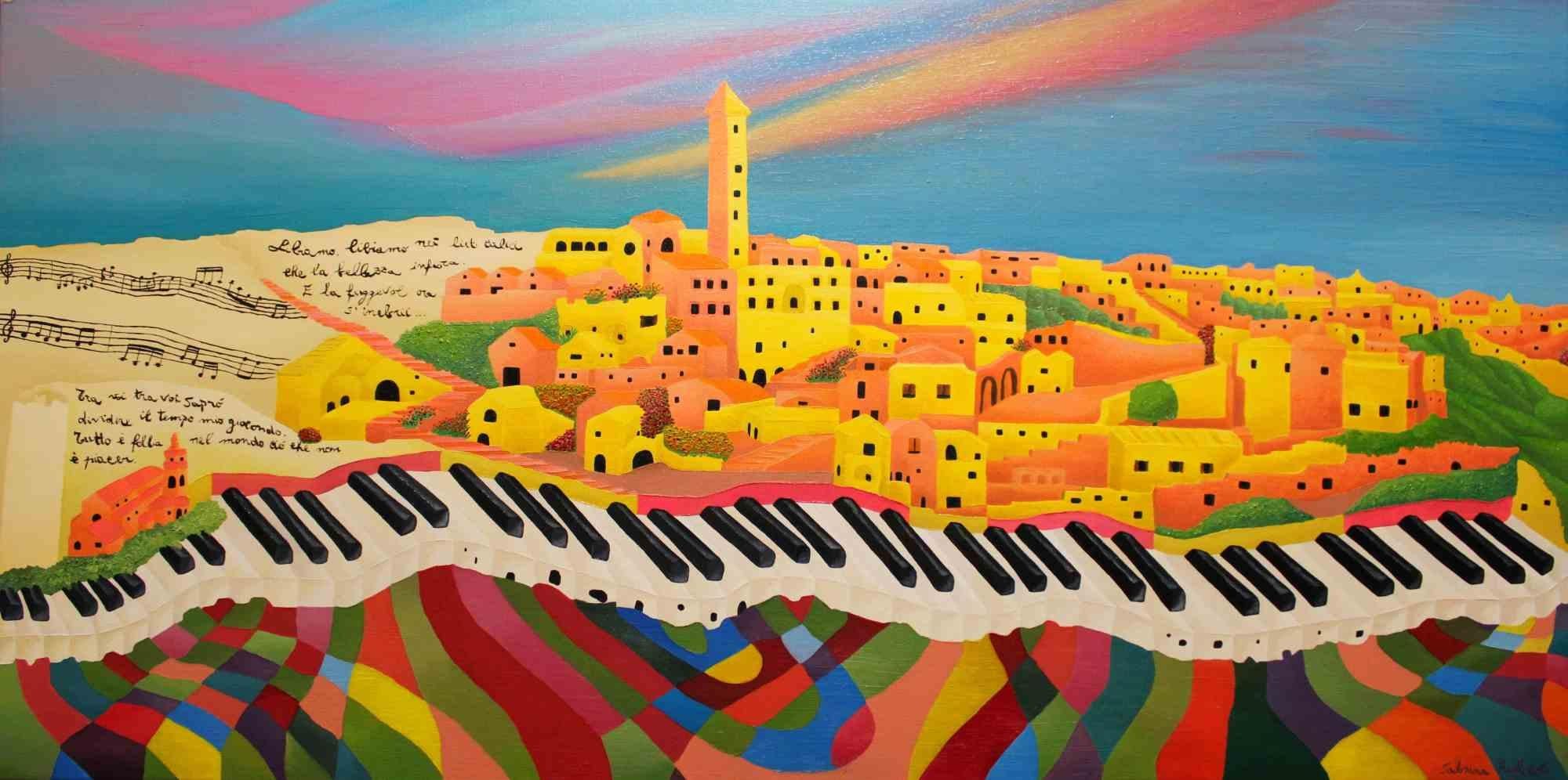 Libiamo in Matera - Oil Painting on Canvas by Sabrina Pugliese - 2019