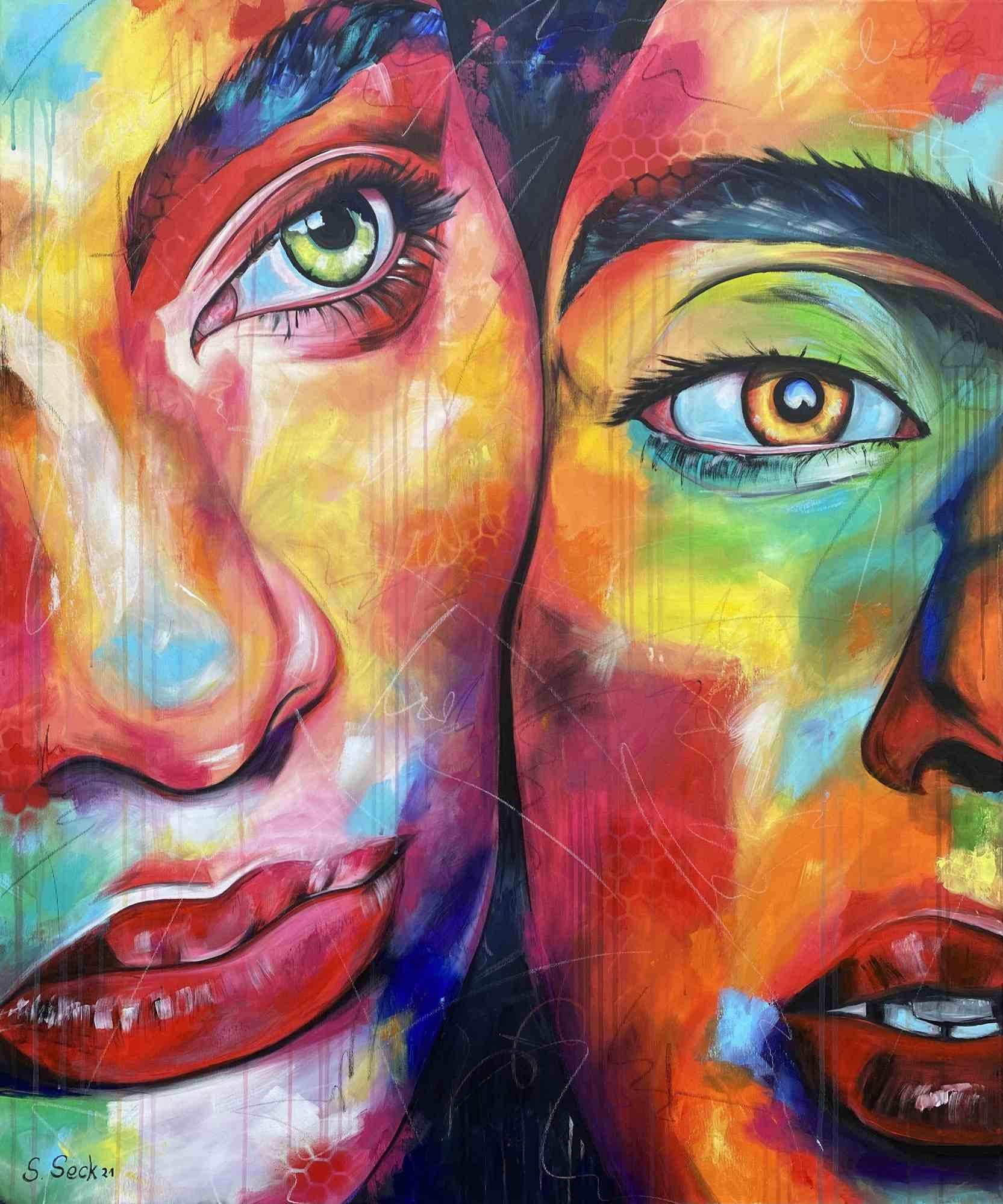 Quest'opera rappresenta l'intima connessione tra due persone. Un legame stretto può esistere a molti livelli. Emotivi, mentali, spirituali o anche solo superficiali. Ma a prescindere dal livello in cui ti trovi, sei attratto dall'altro, in un modo o