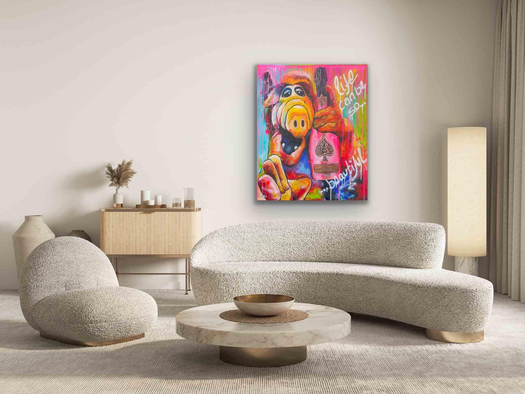 Das Leben kann so schön sein – Acryl von Sabrina Seck – 2022 im Angebot 7
