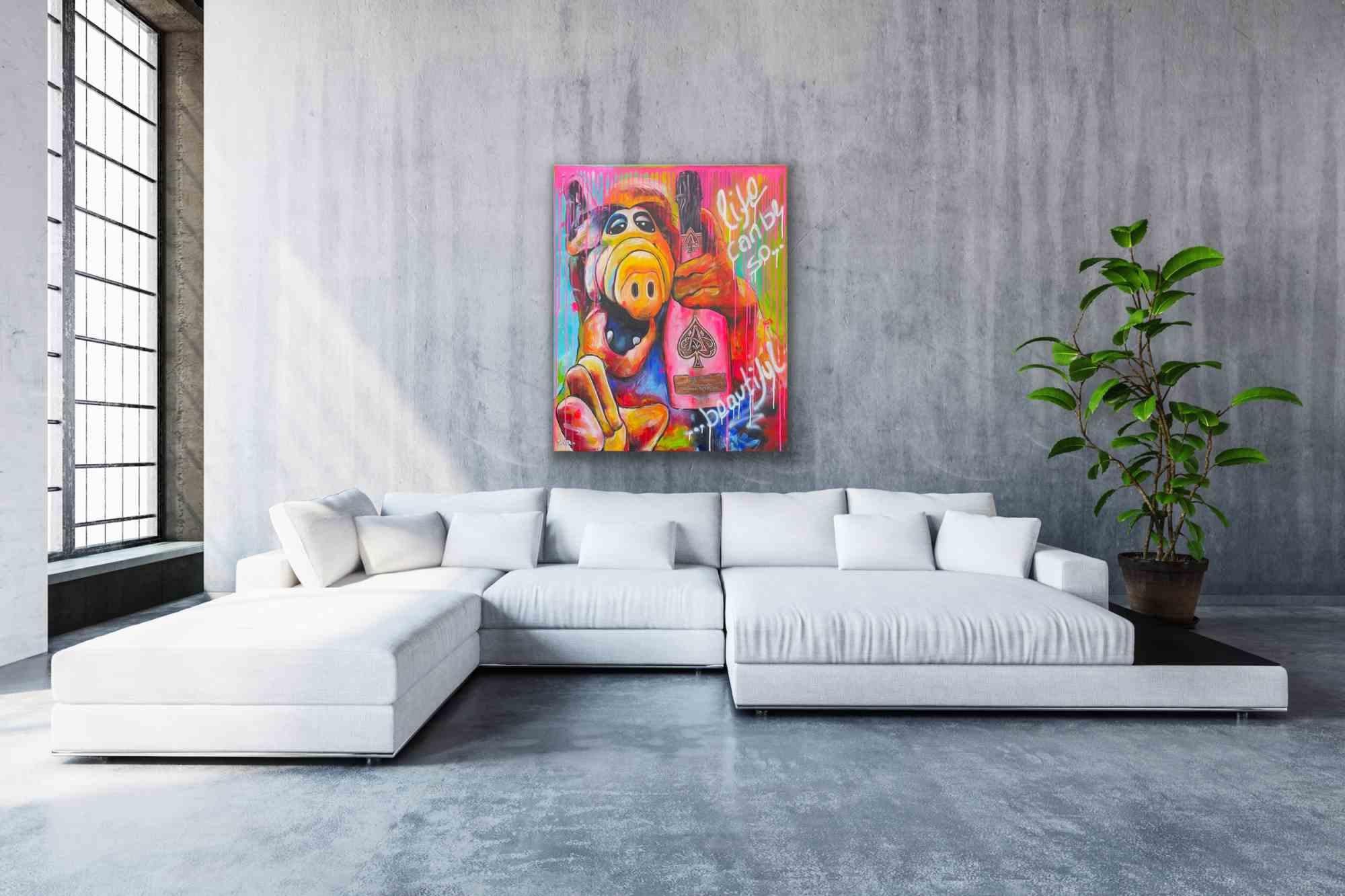 Das Leben kann so schön sein – Acryl von Sabrina Seck – 2022 im Angebot 8