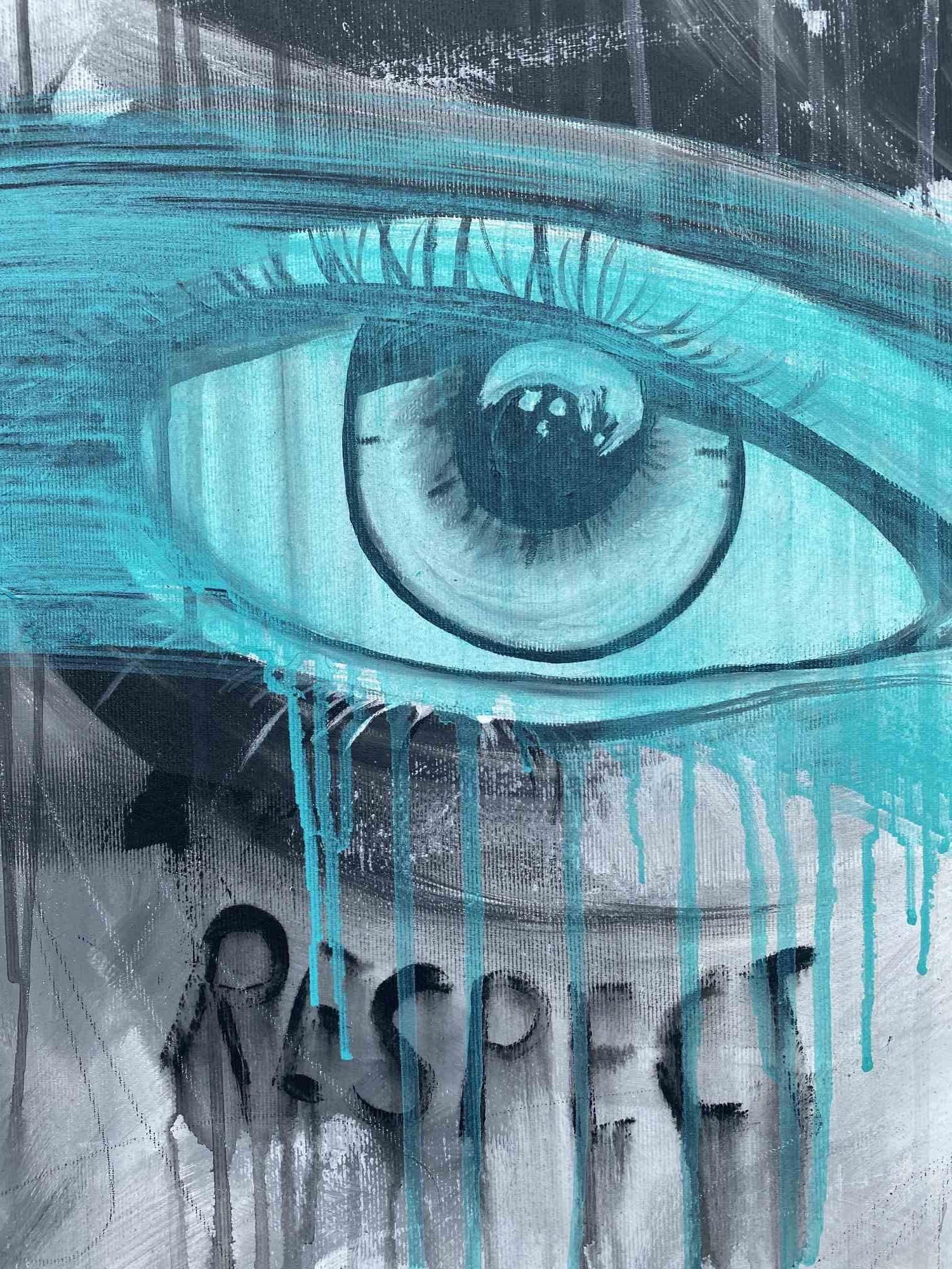 Respect! - Acrylic by Sabrina Seck - 2022 For Sale 2