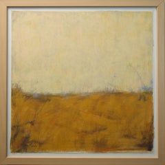 Eastern Plains (abstract, plains mirage, muted orange, yellow, gray, green)