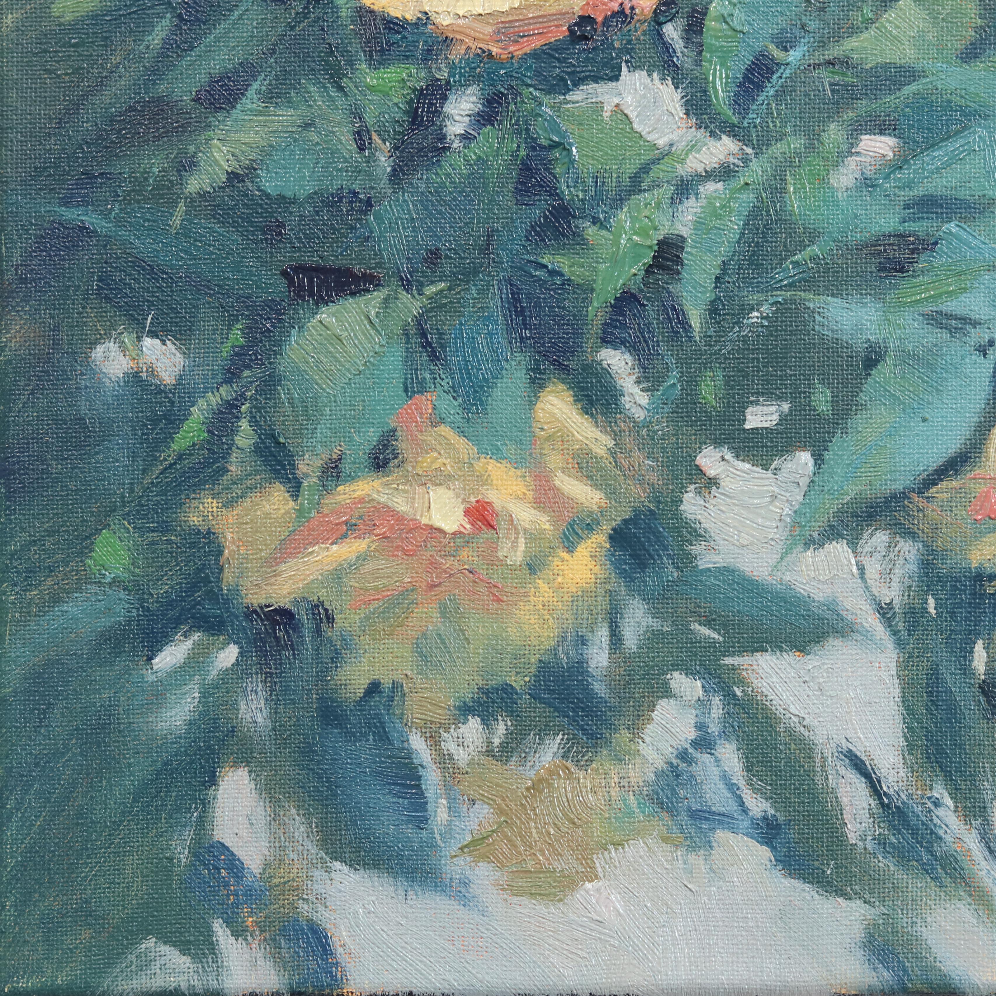 Inseguendo la brezza - Quadro floreale impressionista su tela - Painting Impressionismo di Sabrina Zhou