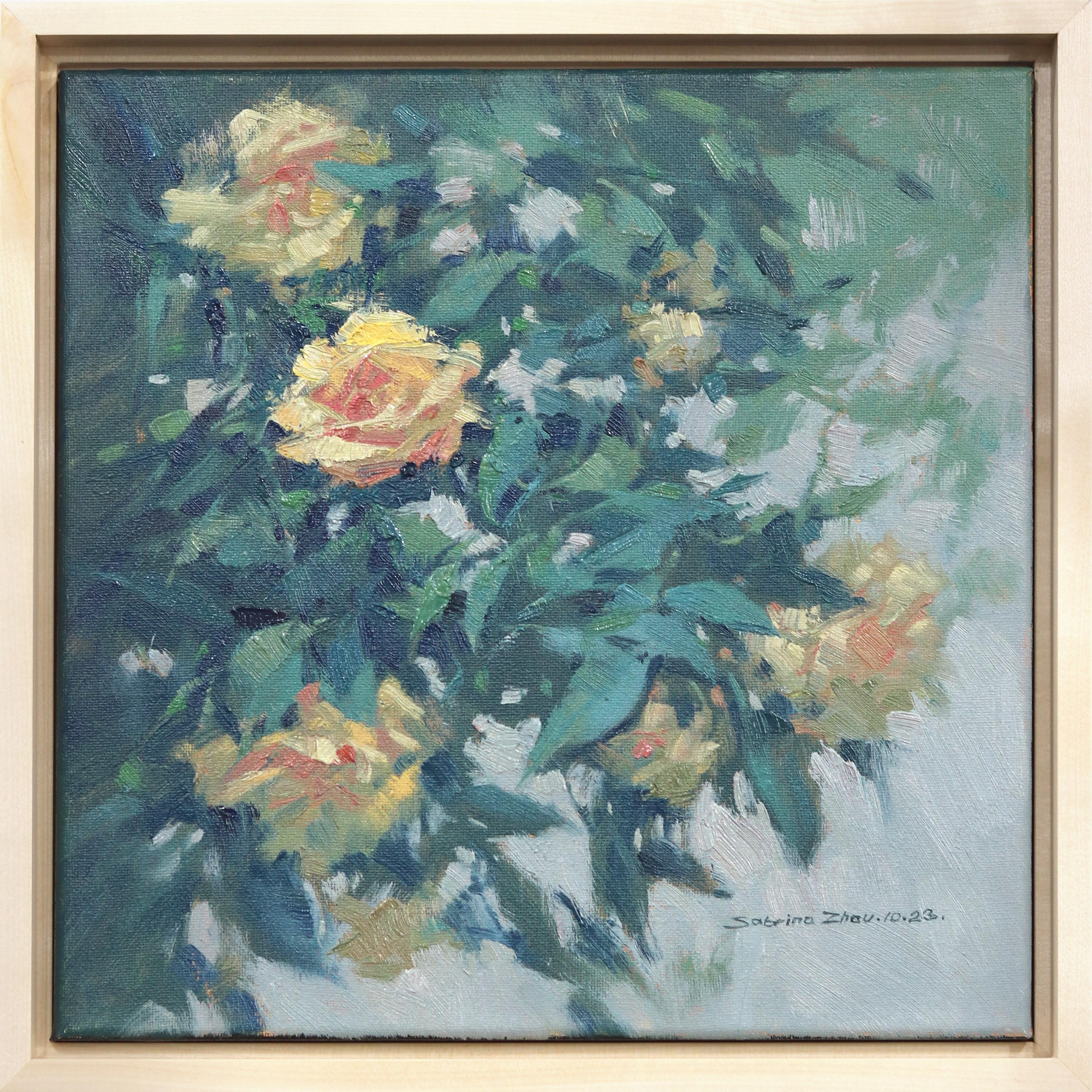 Landscape Painting di Sabrina Zhou - Inseguendo la brezza - Quadro floreale impressionista su tela