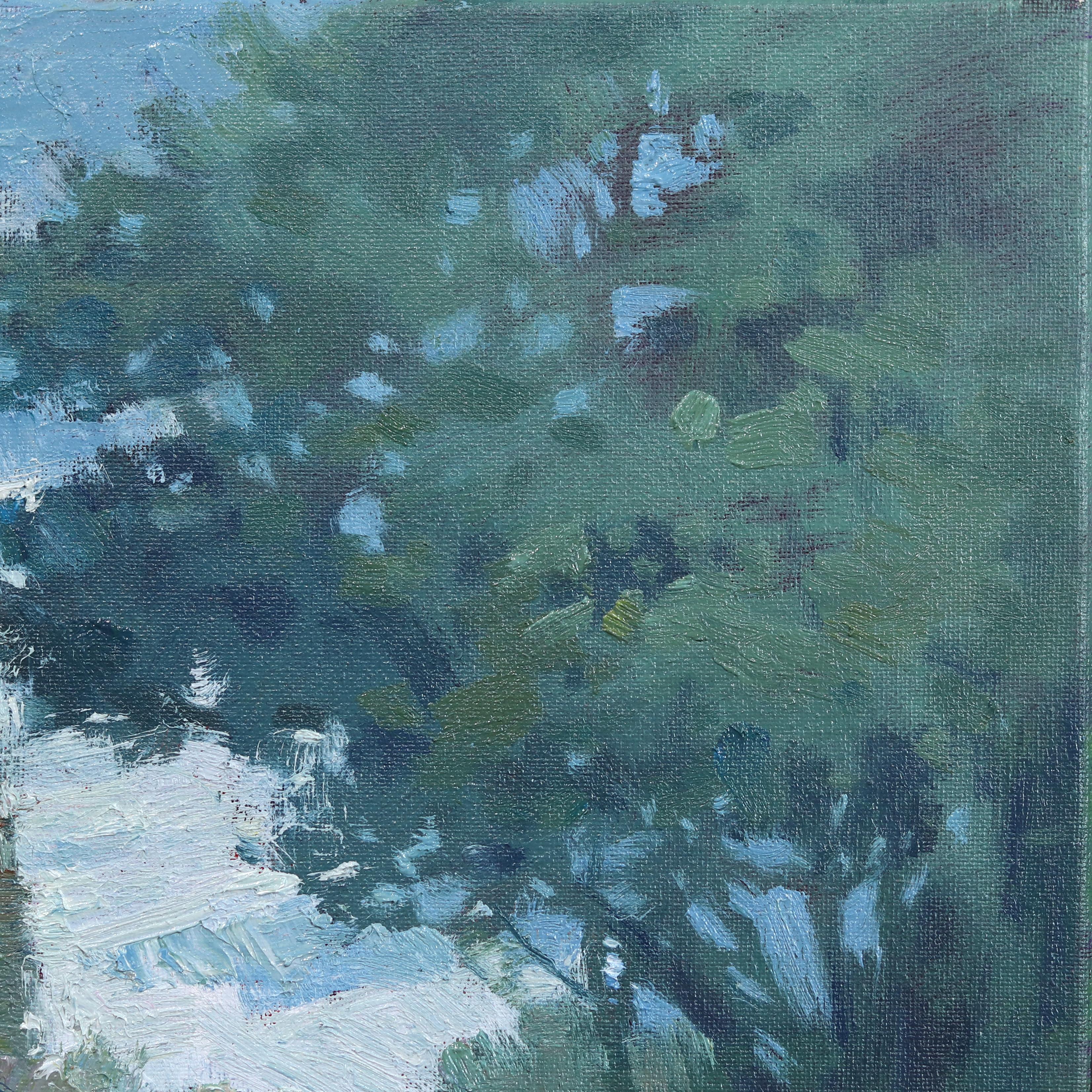Susurro del viento - Pintura impresionista de paisaje sobre lienzo en venta 2