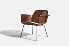 Saburo Inui, "Ply Chair" Lounge Chair, Walnut Plywood, Tendo Mokko, Japan, 1960s