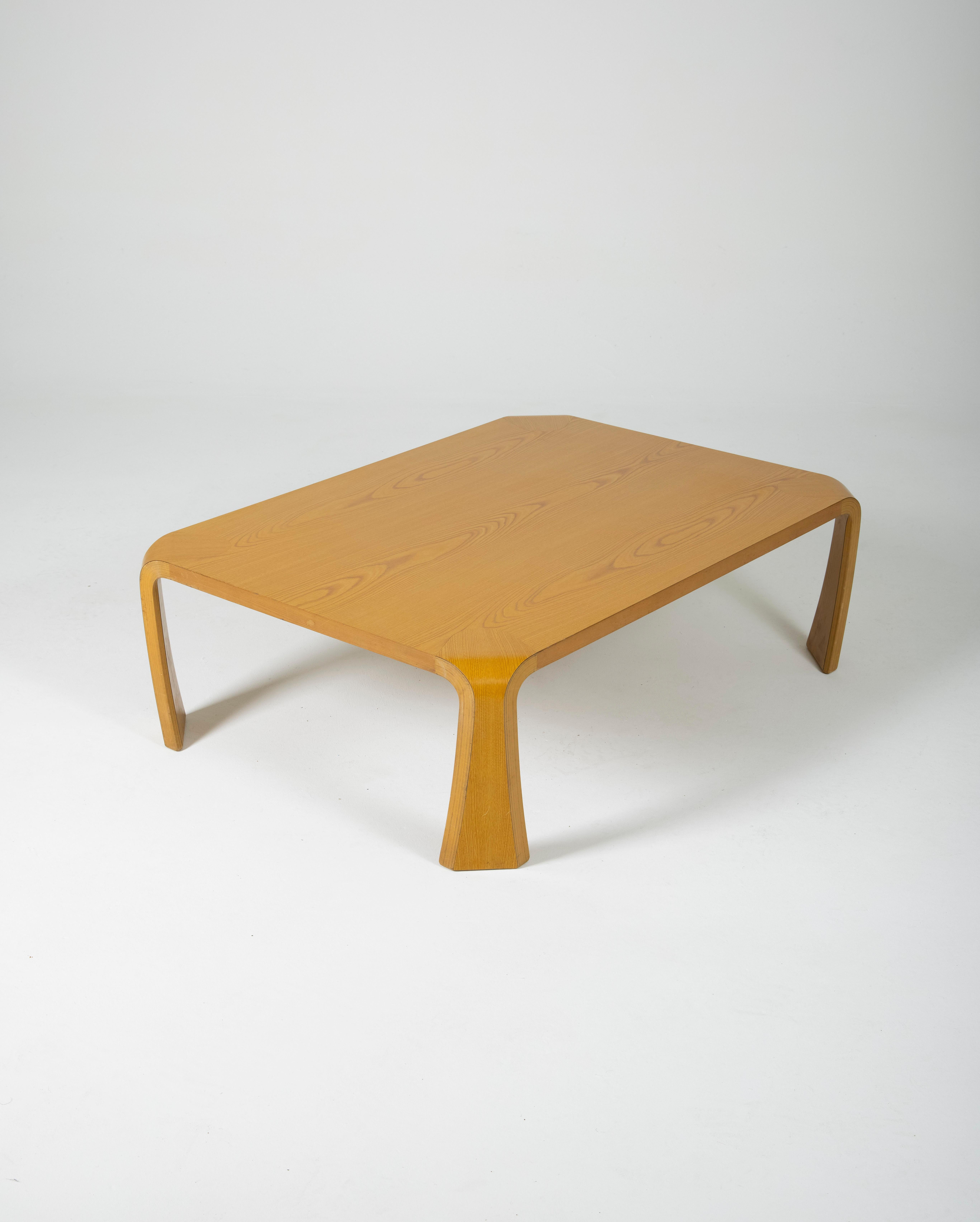Japanese Saburo Inui wooden coffee table For Sale