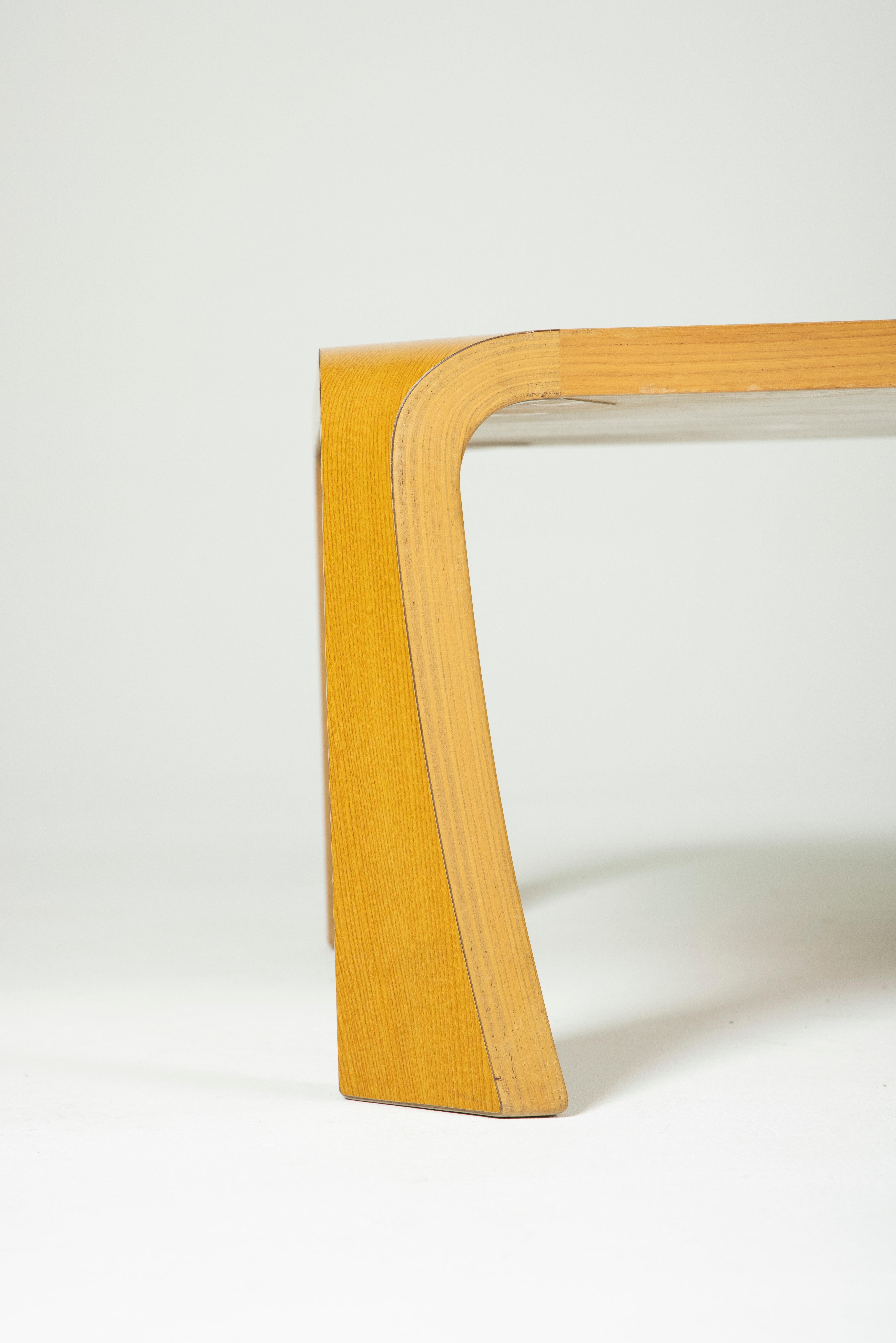 Bentwood Saburo Inui wooden coffee table For Sale