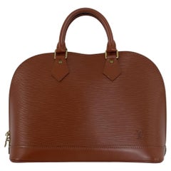 Sac à main LOUIS VUITTON Alma MM cuir épi marron 1996