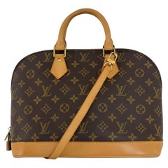 Sac à main LOUIS VUITTON Alma MM toile et cuir marron 2001