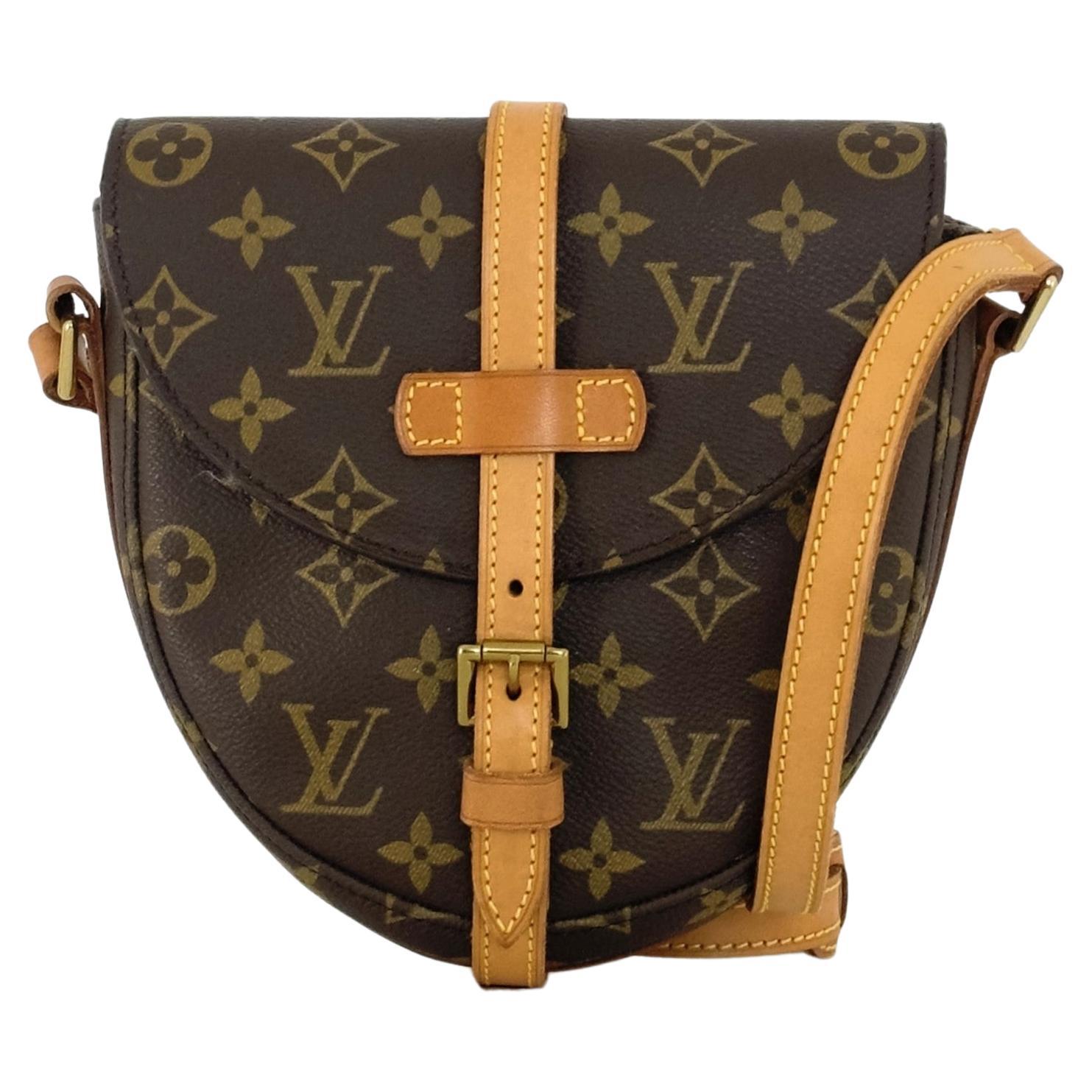 Sac à main LOUIS VUITTON Chantilly PM toile et cuir marron circa 1980