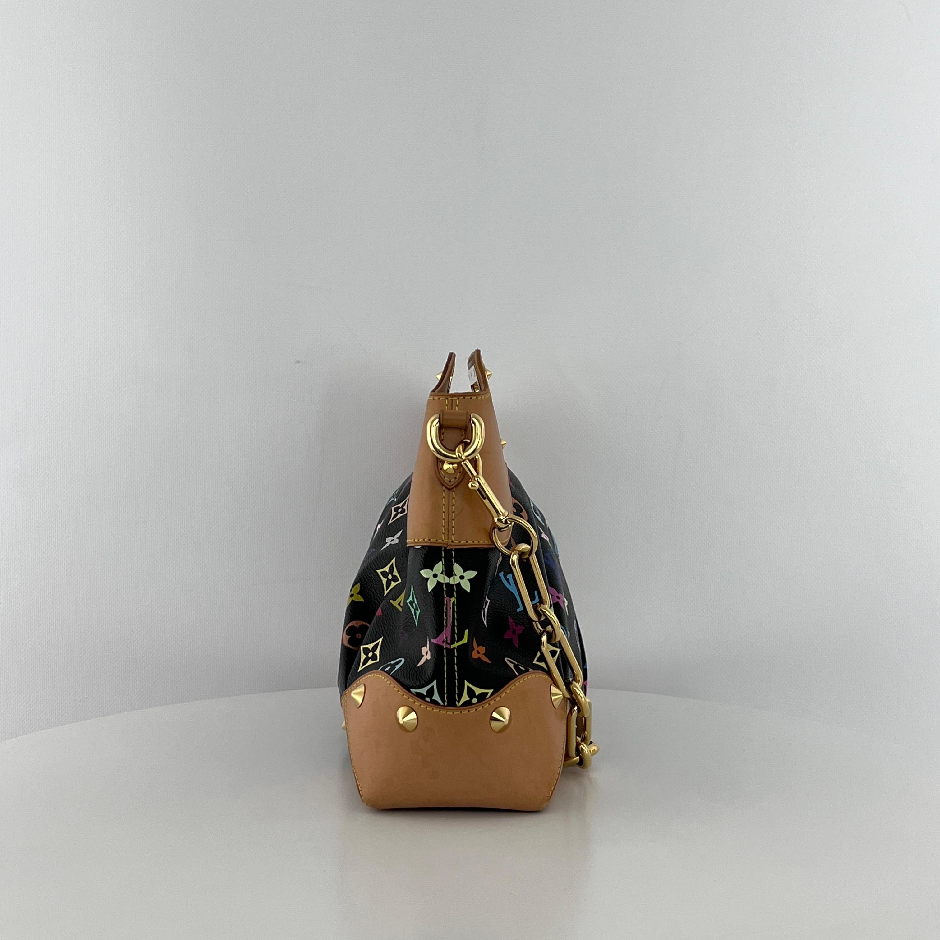 Haupttasche LOUIS VUITTON Judy Murakami toile et cuir marron 2011 (Schwarz) im Angebot