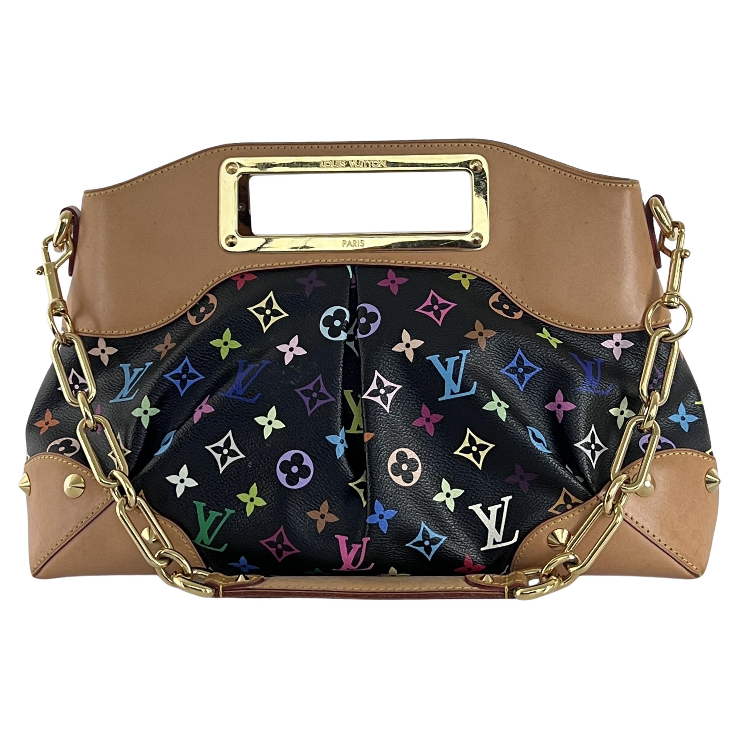 Sac à main LOUIS VUITTON Judy Murakami toile et cuir marron 2011