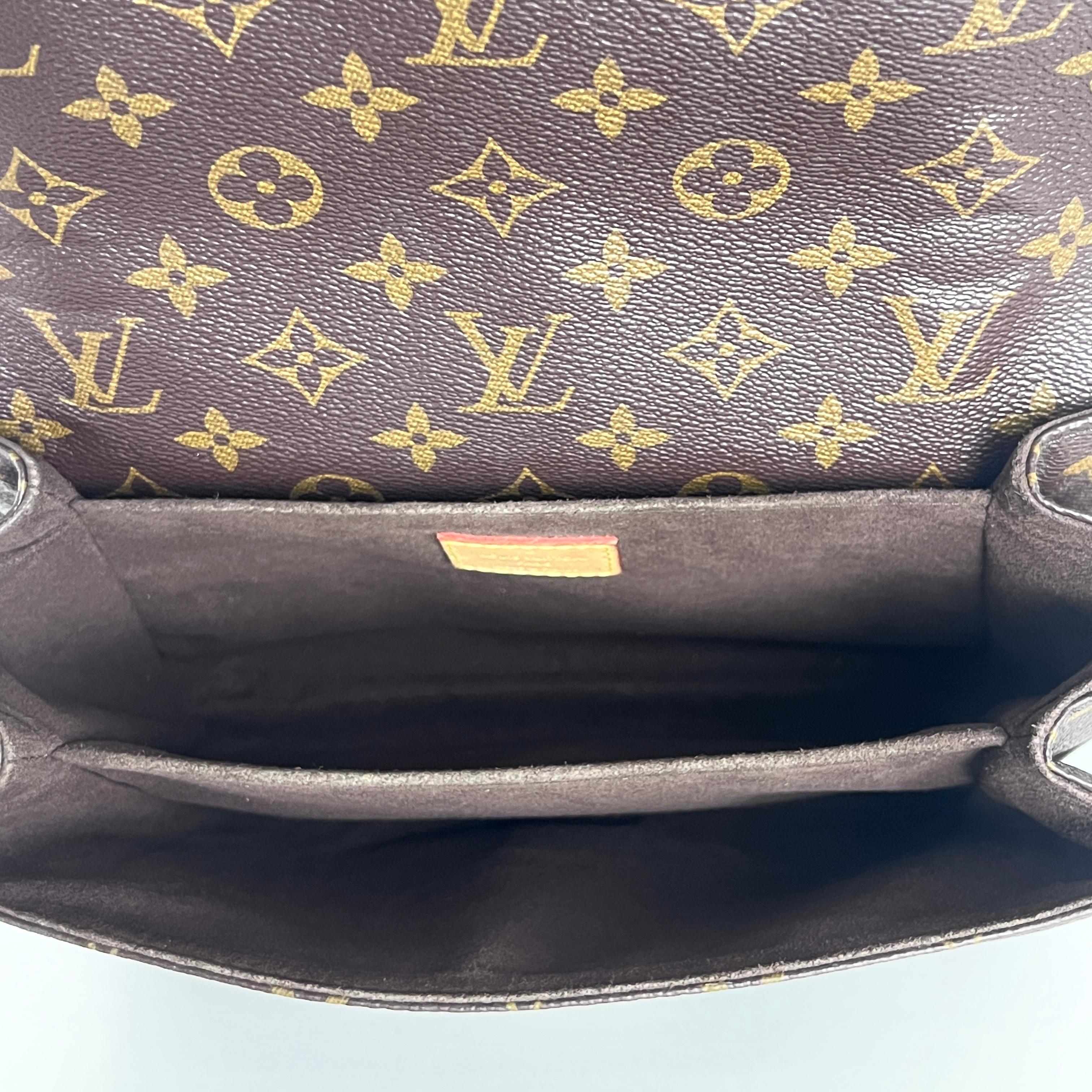 Sac à main LOUIS VUITTON Metis toile et cuir marron 1990-1999 in vendita 5