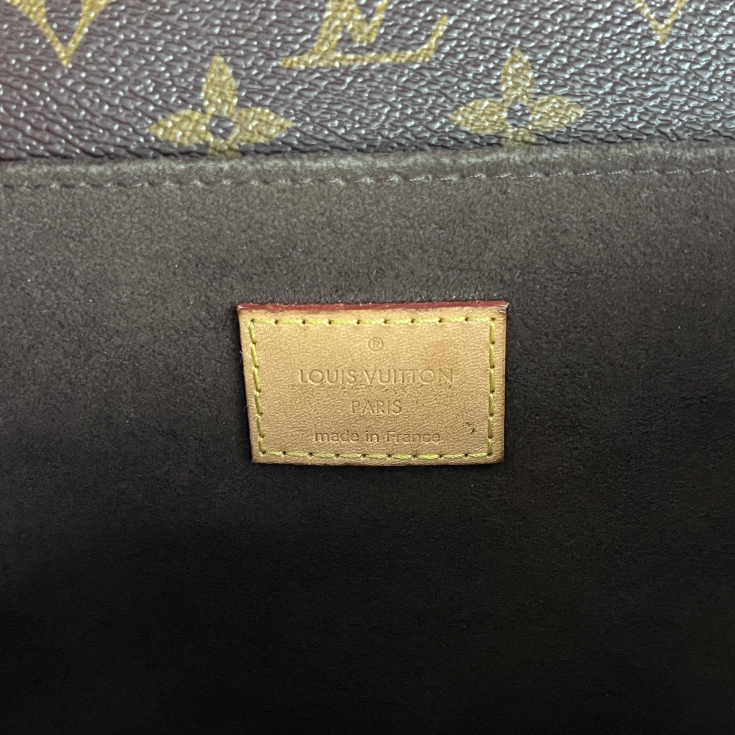 Sac à main LOUIS VUITTON Metis toile et cuir marron 1990-1999 in vendita 6