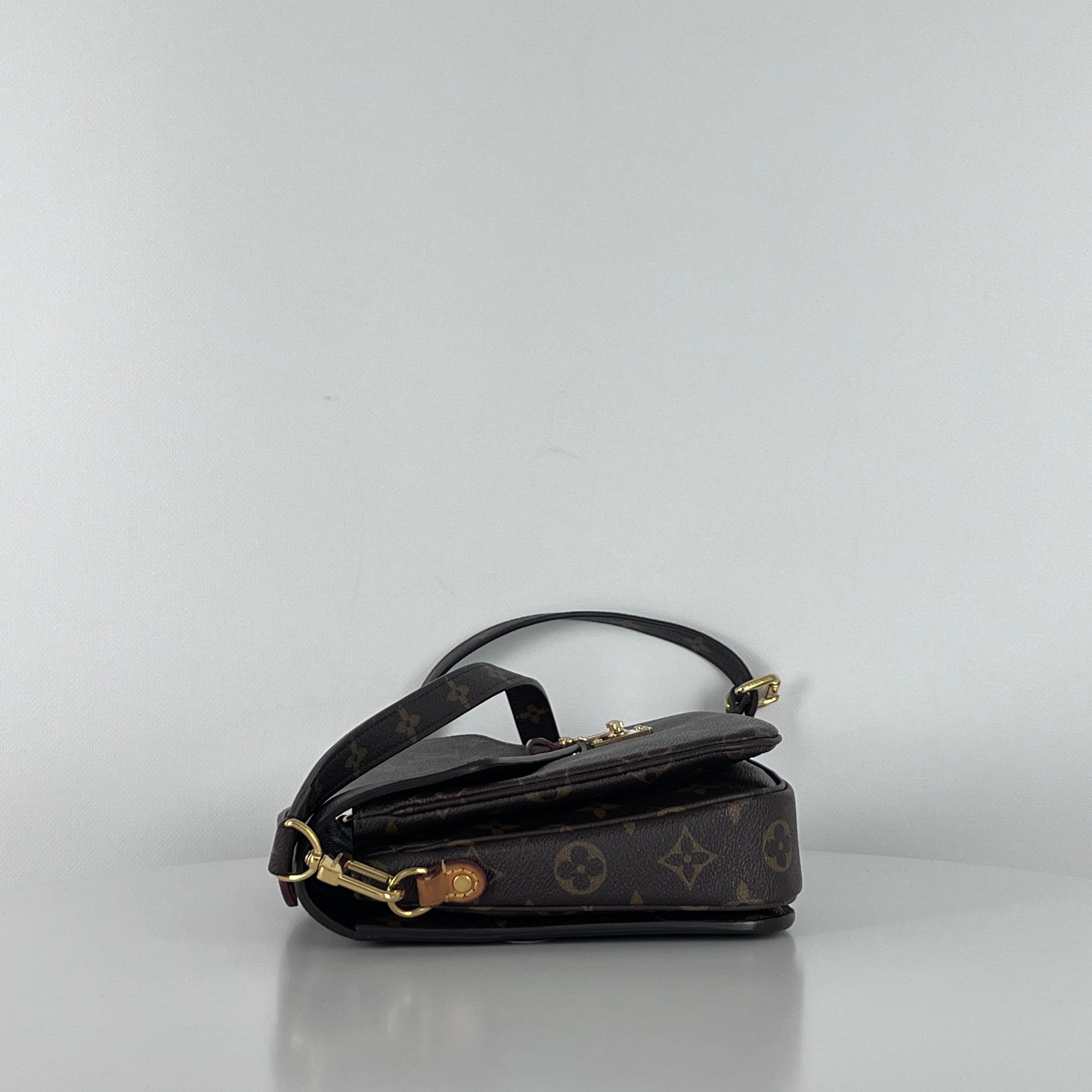 da uomo o donna Sac à main LOUIS VUITTON Metis toile et cuir marron 1990-1999 in vendita