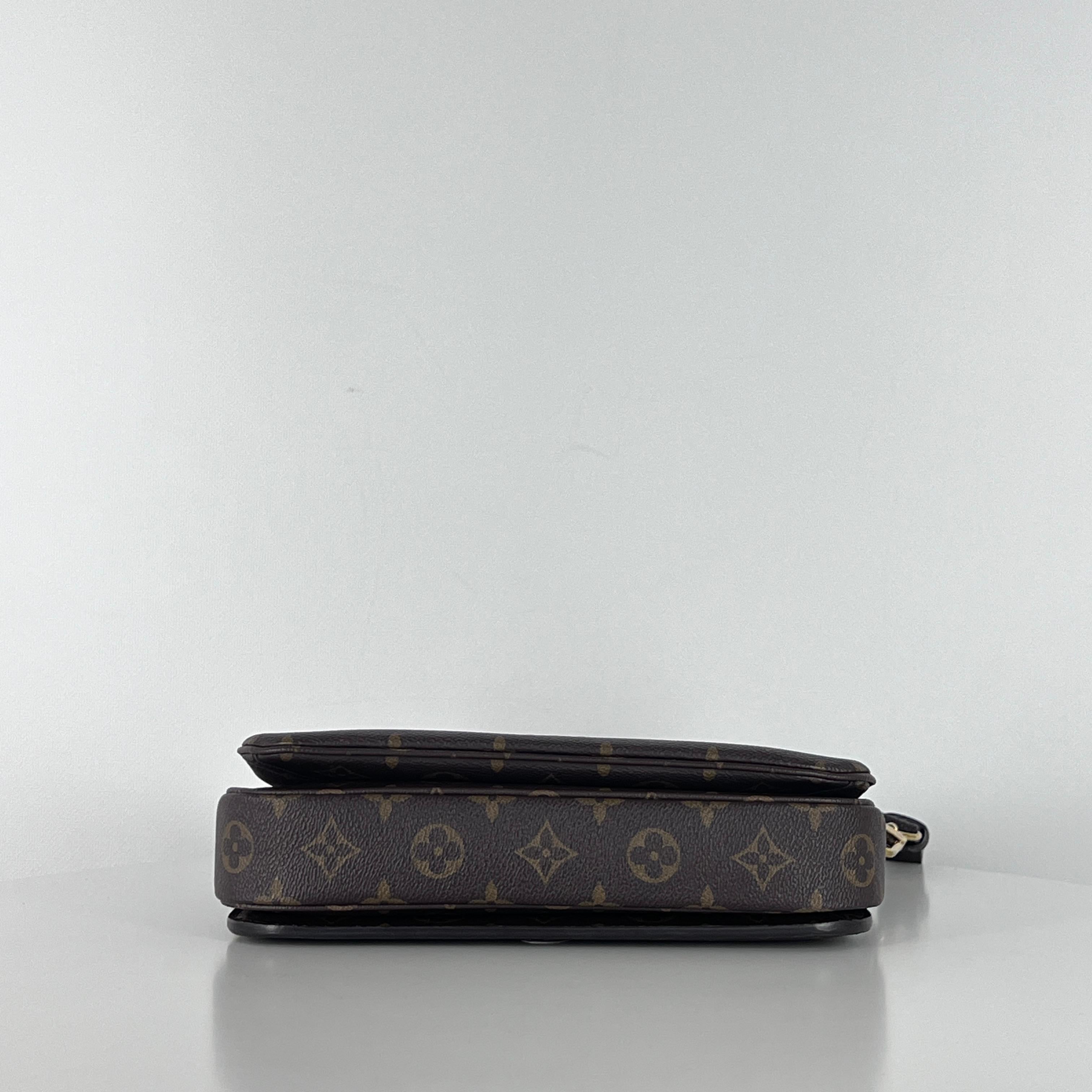 Sac à main LOUIS VUITTON Metis toile et cuir marron 1990-1999 in vendita 1