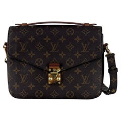 Sac à main LOUIS VUITTON Metis toile et cuir marron 1990-1999