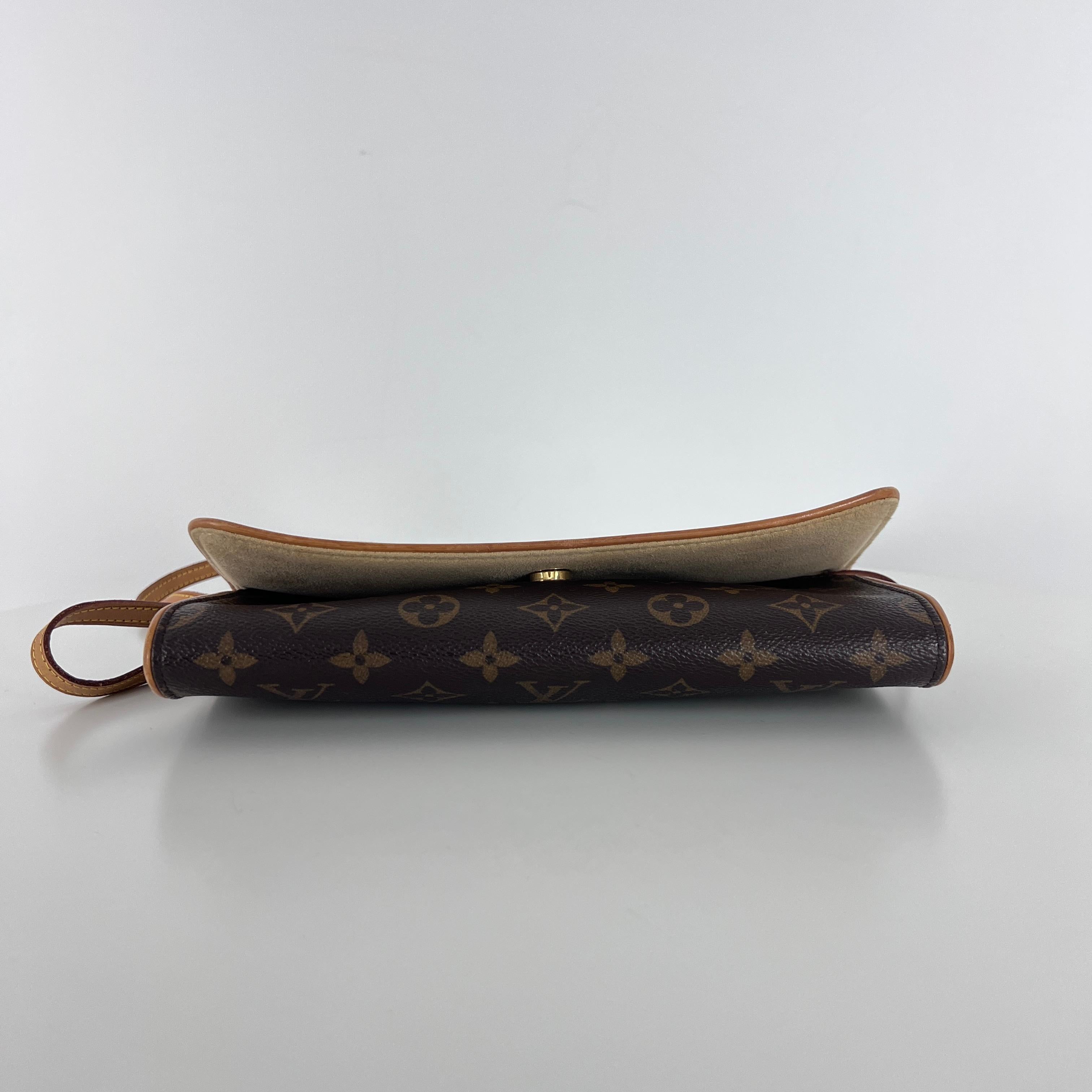 Sac à main LOUIS VUITTON Twin PM toile et cuir marron 1999 in vendita 1