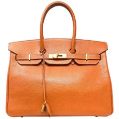 Sac Birkin HERMES PARIS Epsom Gold, 2007 