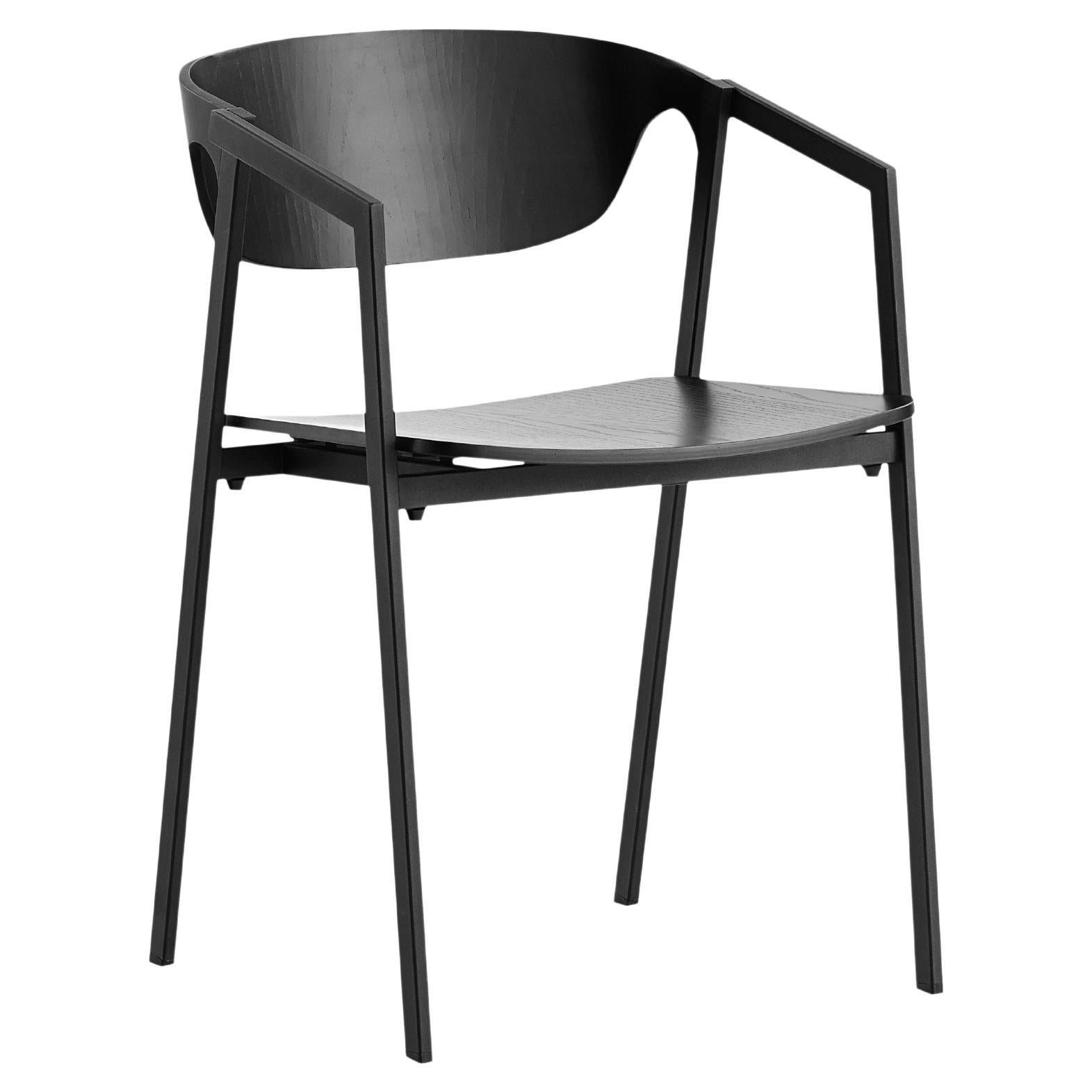 S.A.C. Black Dining Chair by Naoya Matsuo For Sale
