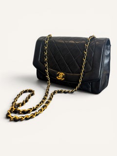 Sac Chanel Diana Medium Noir 1991