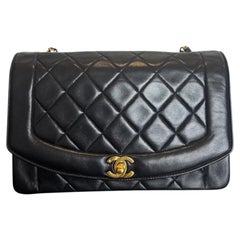 Sac Chanel Diana Medium Noir 1991