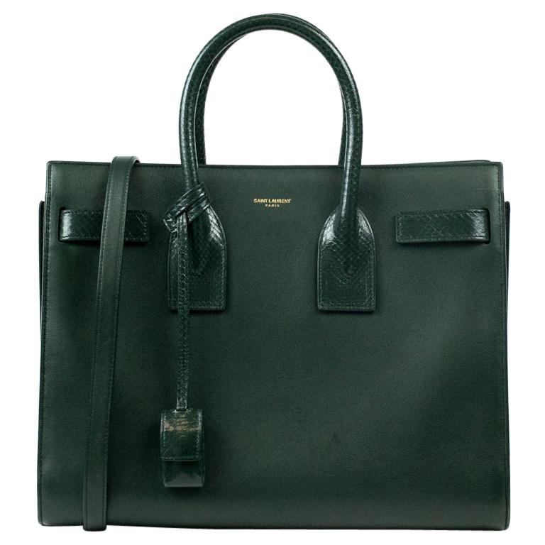 Sac de Jour in green leather