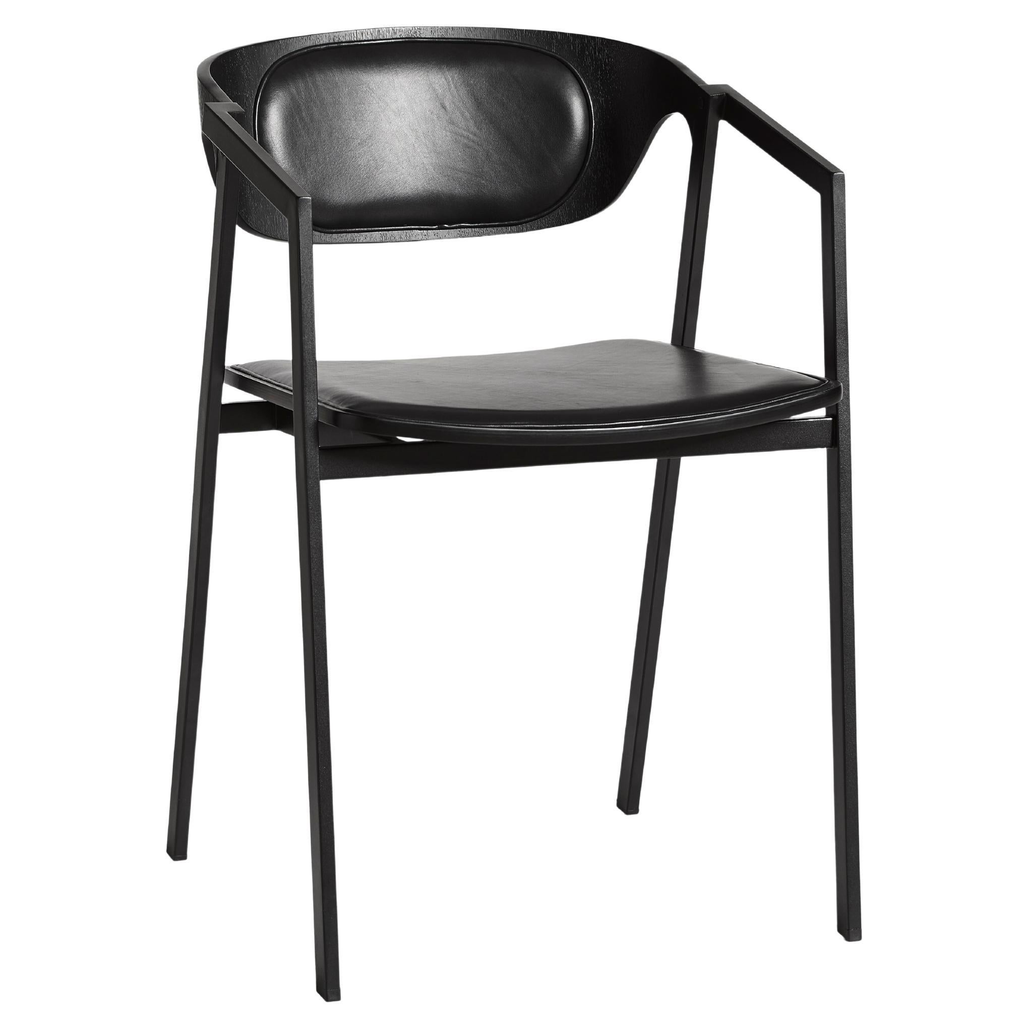 S.A.C. Dining Chair with Leather by Naoya Matsuo For Sale