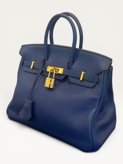 Sac Hermès Birkin 25 Bleu Saphir Swift leather