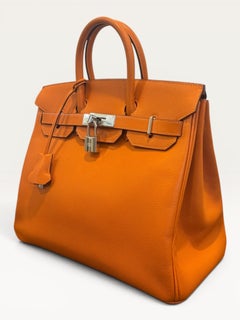 Sac Hermès HAC 28 Orange Epsom