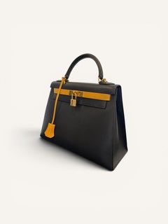 Sac Hermès Kelly 28 Bicolore Epsom Bandoulière