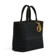 Sac Lady Dior Medium Dark Navy Canvas Bag strap