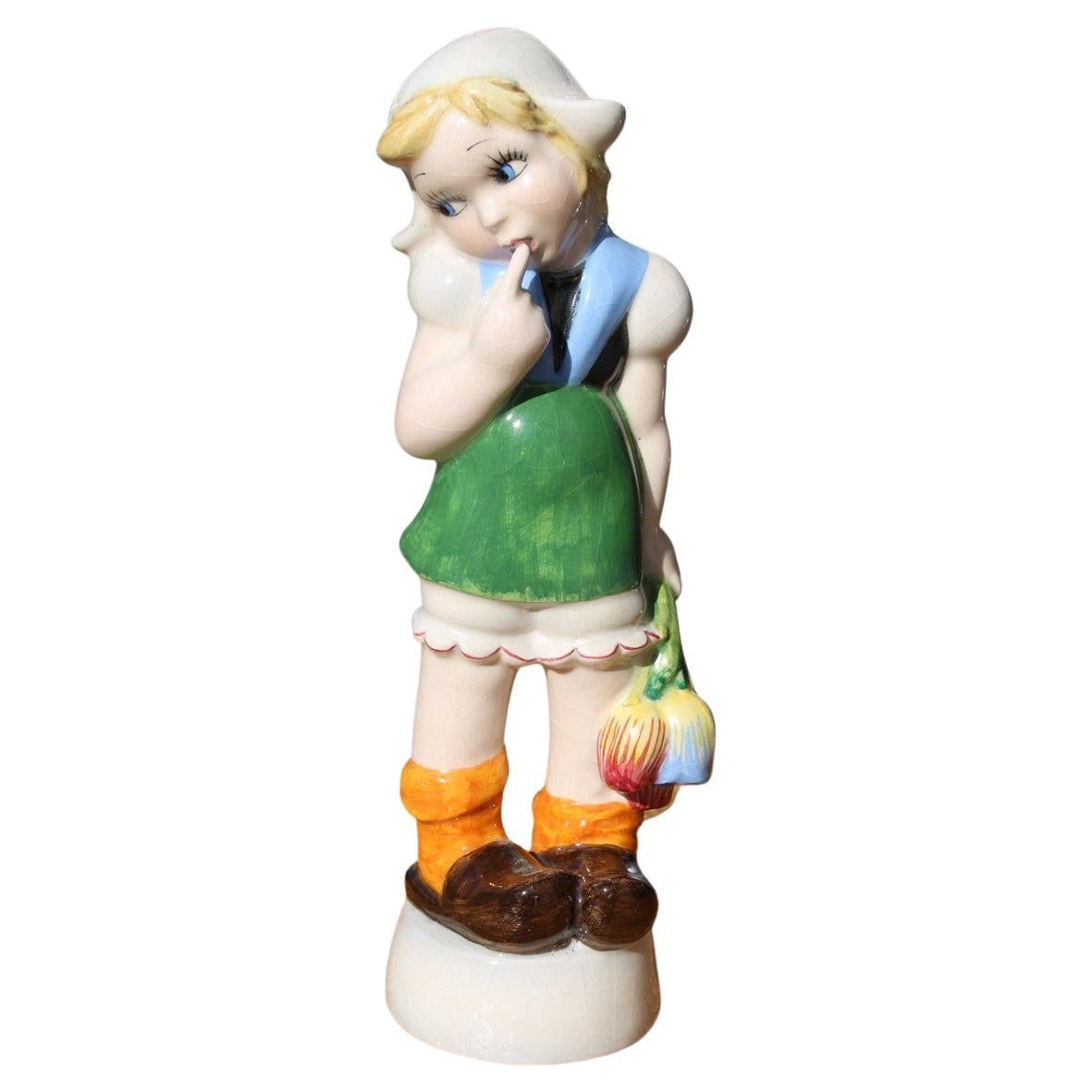 Saca Country Girl Sculpture by Leopold Anzengruber Austria, 1940s For Sale