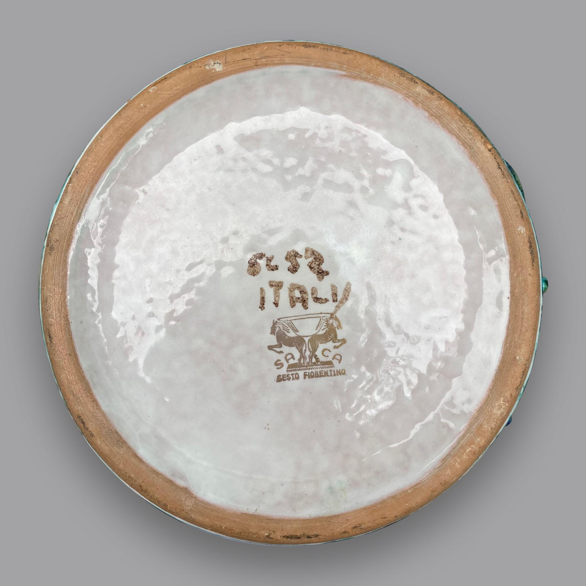 SACA Sesto Fiorentino Jarrón de maiolica italiana de los años 50 en Bueno estado para la venta en Mexico City, MX