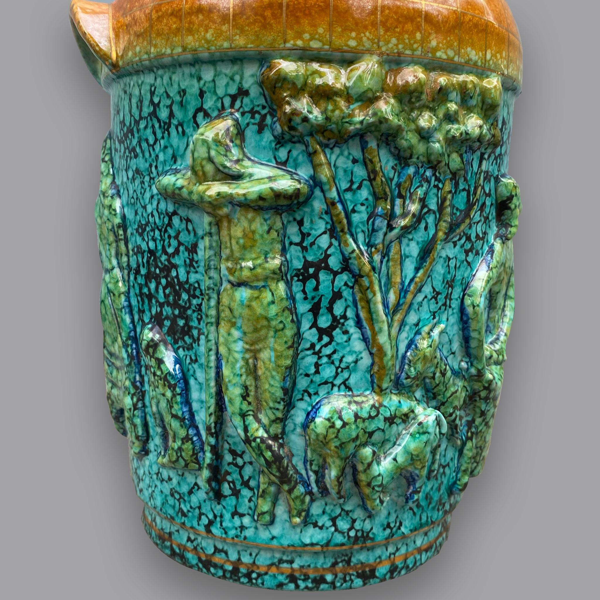 SACA Sesto Fiorentino Jarrón de maiolica italiana de los años 50 mediados del siglo XX en venta