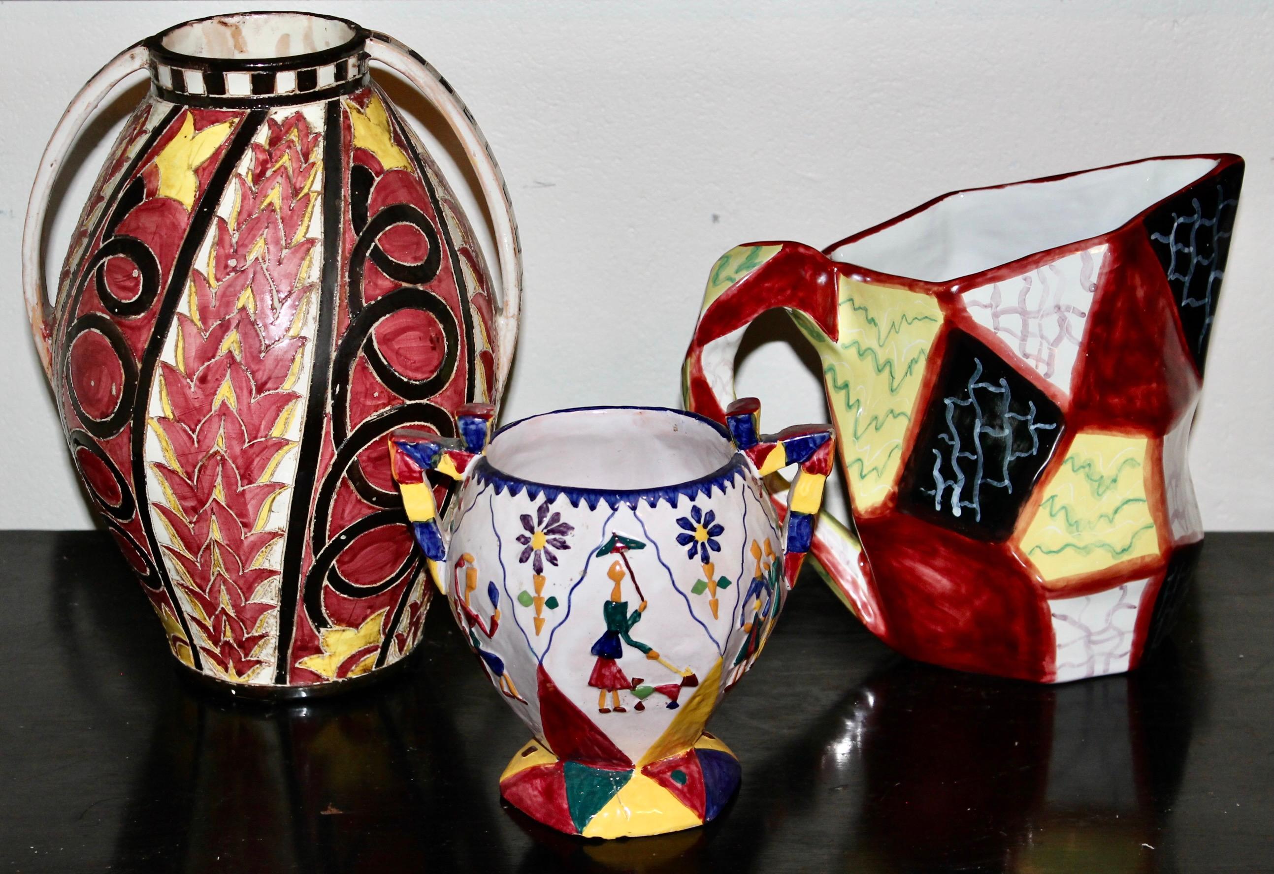 S.A.C.A. Sgraffito-Vase im Angebot 4