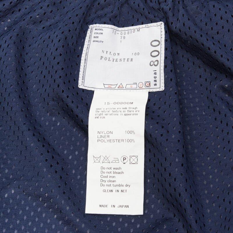 Chaleco SACAI 2015 azul marino con cremallera de grosgrain y bolsillos técnicos de nailon S en venta 5