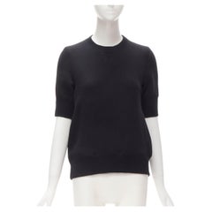 SACAI 2017 black cotton nylon insert cocoon back sweater JP1 S