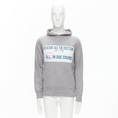 SACAI 2018 Stasis sudadera gris de algodón con eslogan estampado JP1 S