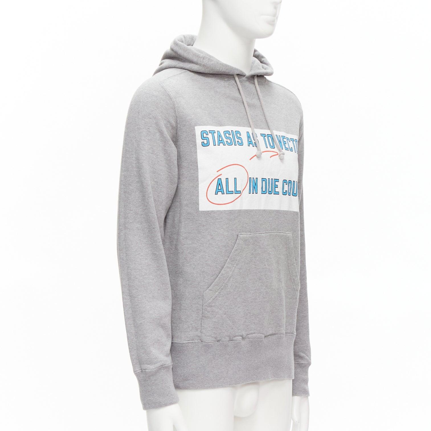 SACAI 2018 Stasis grey cotton slogan print hoodie sweatshirt JP1 S
Reference: YNWG/A00177
Brand: Sacai
Designer: Chitose Abe
Collection: 2018
Material: Cotton
Color: Grey, White
Pattern: Abstract
Closure: Pullover
Extra Details: 